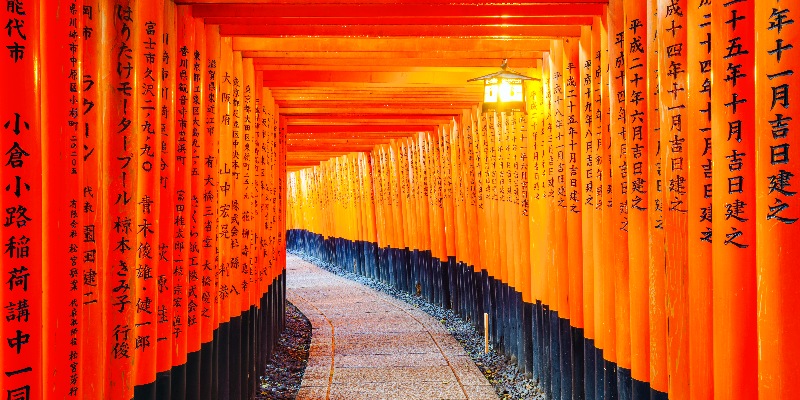 Torii gates in Fushimi Inari Shrine