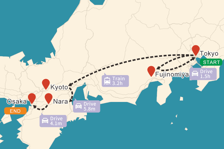 Golden Route Tour with Tokyo DisneyLand Tour and Universal Studio Japan