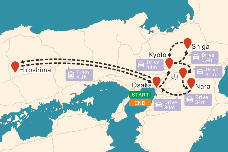 Osaka in Depth & Hiroshima Historical Discovery