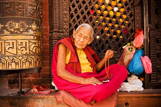 Portrait of a Tibetan Buddhist nun