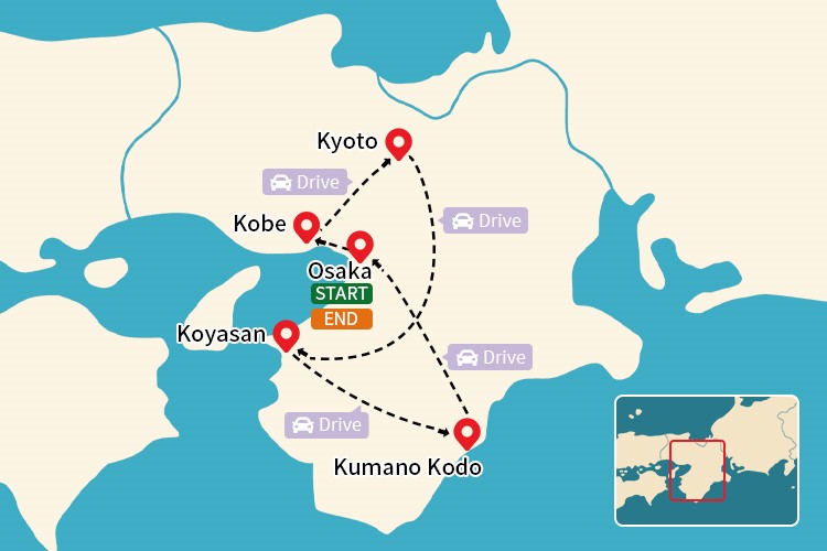 Classic Kansai map