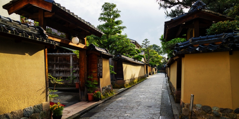 historical samurai district in Kanazawa