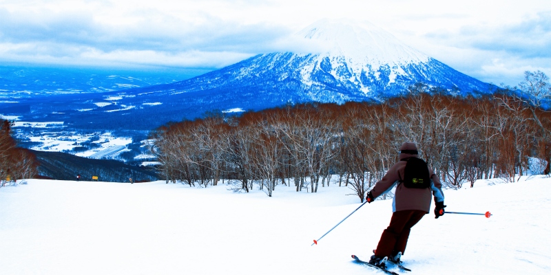 Hokkaido Niseko Ski Area and Mount Yotei landscape