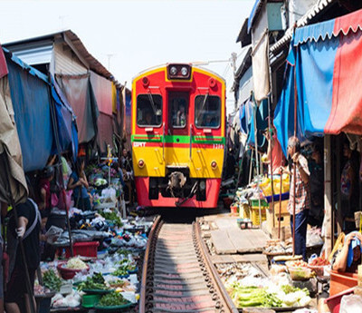 Maeklong Railway Market