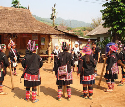Meo hill tribe village