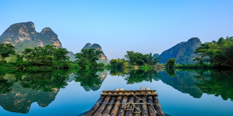 Bamboo Rafting on Yulong River