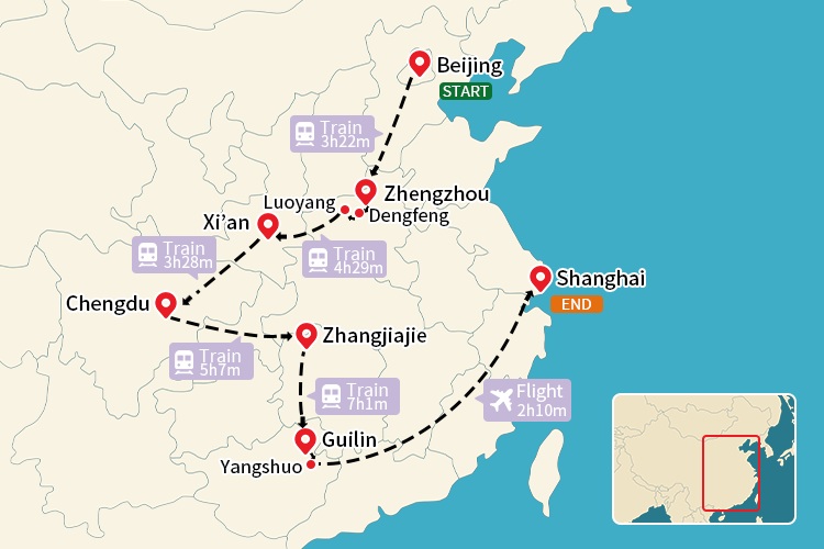 China's contrasts map