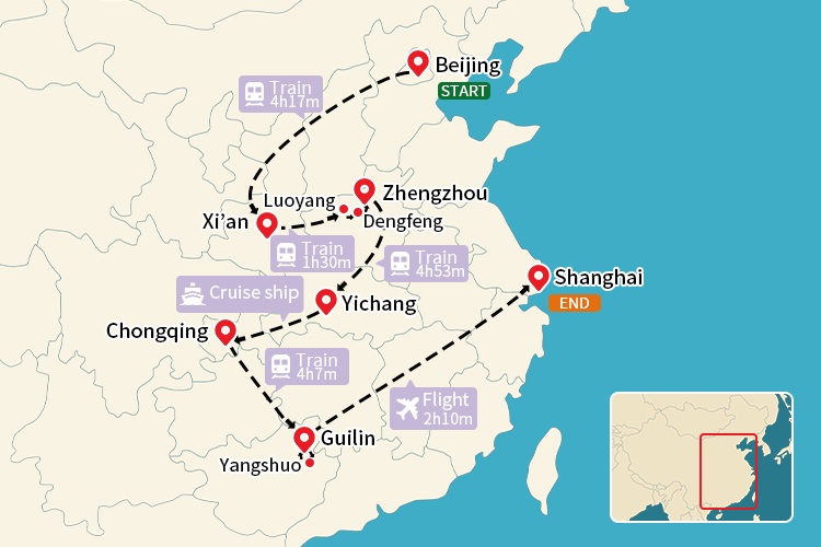 Highlights of China Map
