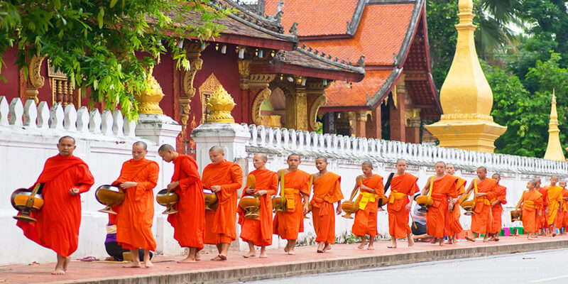 Alms giving ceremony