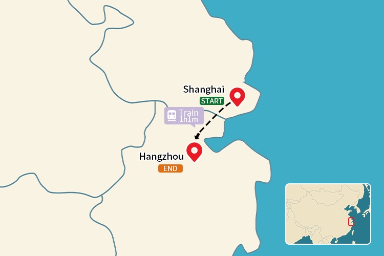 Shanghai-Hangzhou map