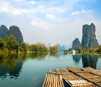 Bamboo Rafting on Yulong River