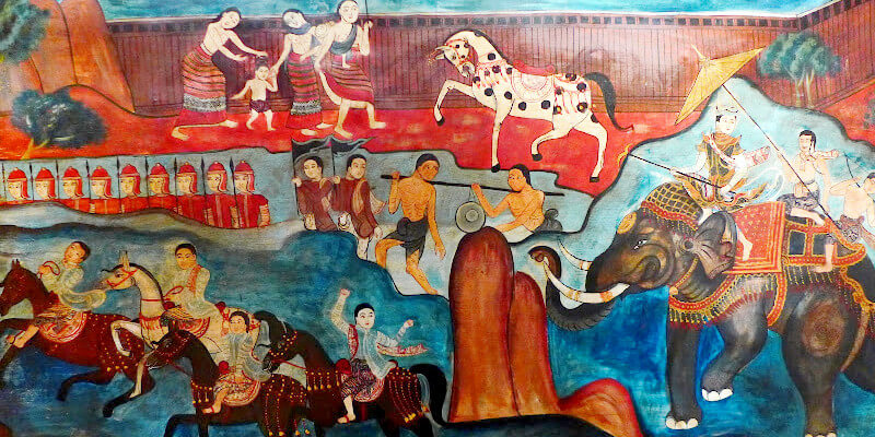 Ancient-Thai-Mural-Art-Lanna-Kingdom