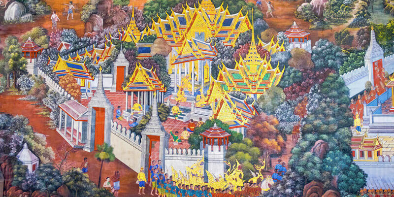 Mural-in-Wat-Phra-Kaew