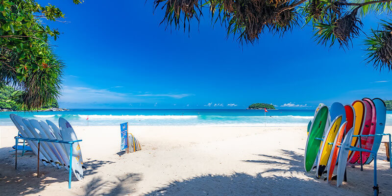 Surfboard-on-Kata-Beach