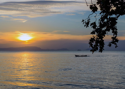 Sunset-Time-Coast-Of-Cambodia