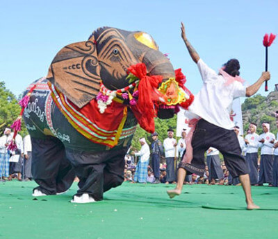 Paper-mache Elephant Dance