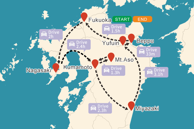 Explore the Kyushu Golden Route