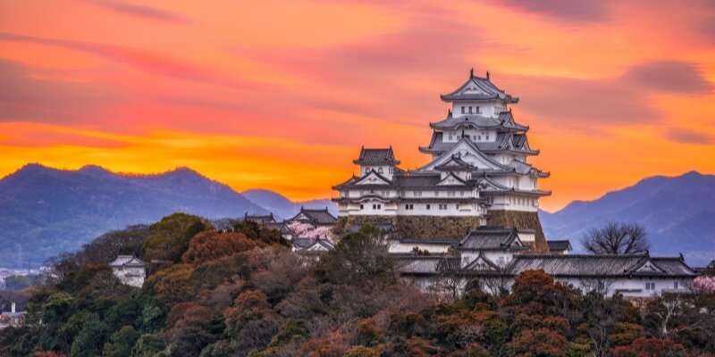 Himeji-Japan-dawn-at-Himeji